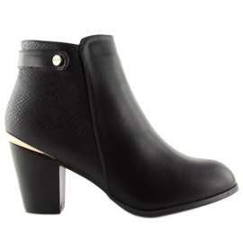 Stivali neri con tacco alto F167 Black nero