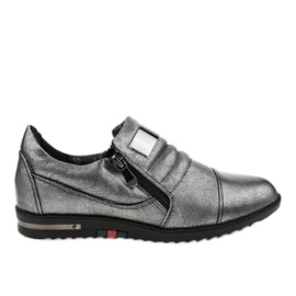 Scarpe grigie con cerniera H034 grigio