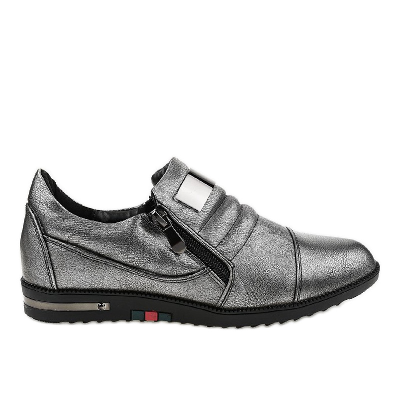 Scarpe grigie con cerniera H034 grigio