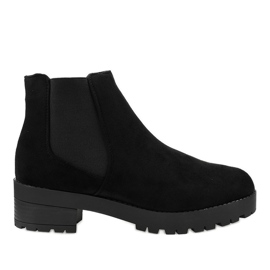 Stivaletti bassi in camoscio nero con elastico 2017-2