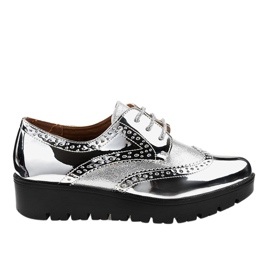 Scarpe stringate argento TL-60 grigio