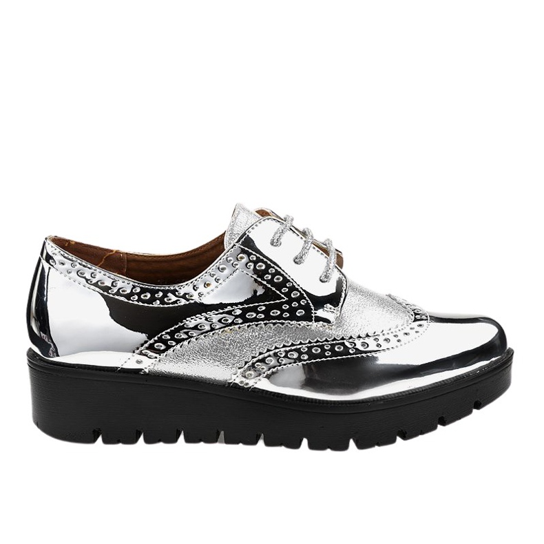 Scarpe stringate argento TL-60 grigio