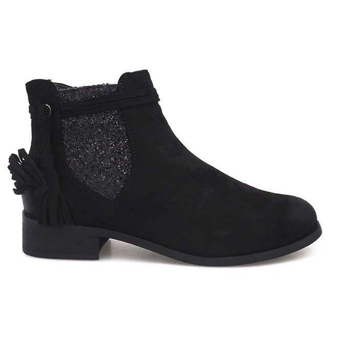 Stivaletti in pelle scamosciata Jodhpur W132 Nero