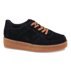 Creepers con lacci neri 7-K3568A nero