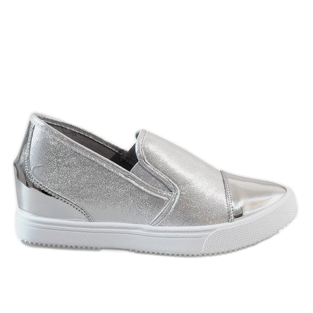 BM Sneakers con zeppa argento DD436-2 grigio