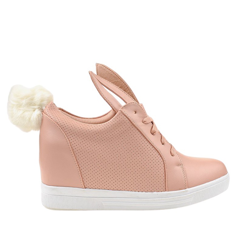 Sneakers rosa sui coniglietti con zeppa H6211-11