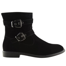 Stivali piatti neri MB188-266 Nero