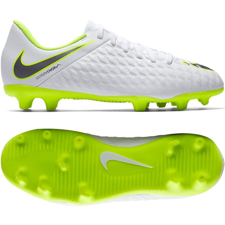 Nike Hypervenom Phantom 3Club Fg Jr AJ4146-107 Scarpe da calcio bianche bianca bianca