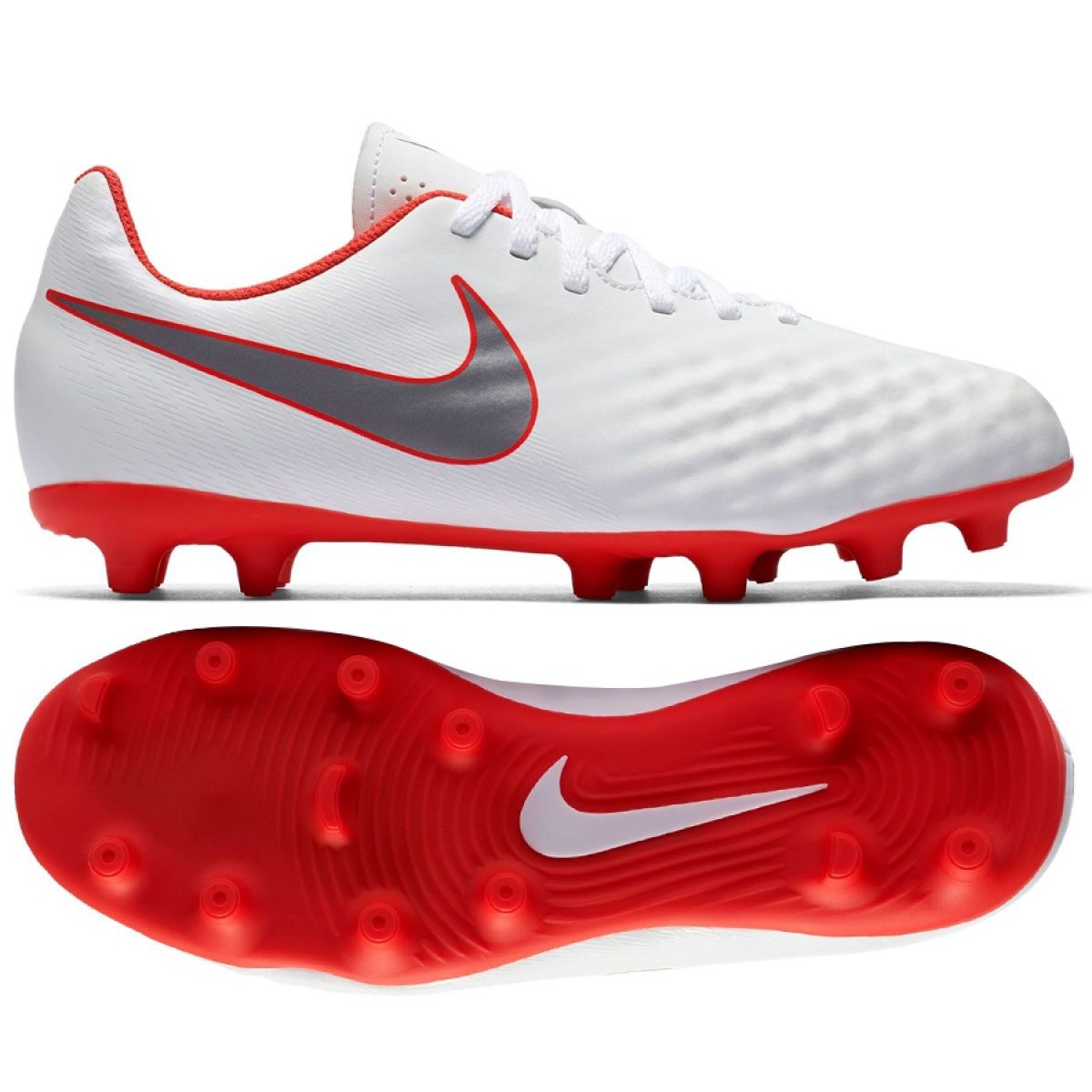 Bianco Nike Magista Obra 2 Club Fg Jr AH7314 107 scarpe bianca bianca