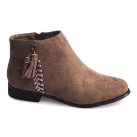 Boho 99-8 Stivaletti in camoscio tortora multicolore