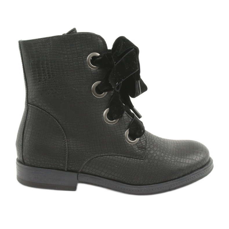 Stivali neri allacciati HFN-5505 Nero