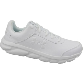 Under Armour Gs Assert 8 Jr 3022697-100 scarpe da corsa bianca bianca