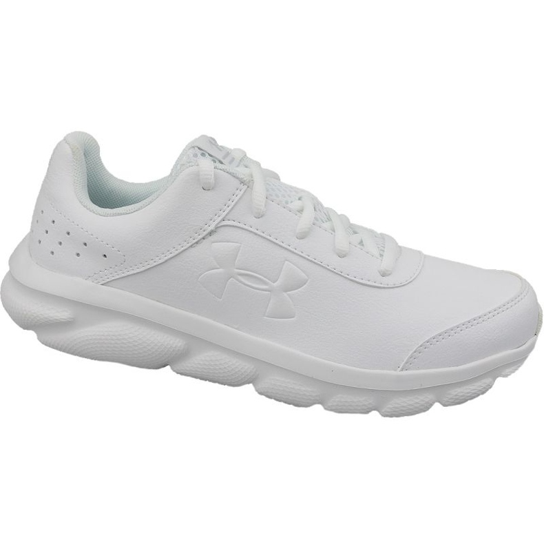 Under Armour Gs Assert 8 Jr 3022697-100 scarpe da corsa bianca bianca