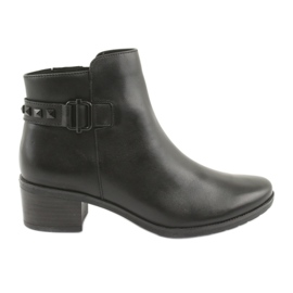 Stivali di pelle da donna Caprice con borchie 25433 NERO