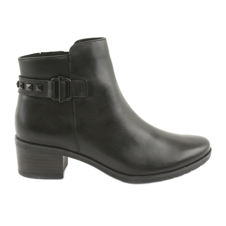 Stivali di pelle da donna Caprice con borchie 25433 NERO