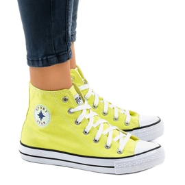 Sneakers alte classiche gialle DTS8224-17 multicolore giallo
