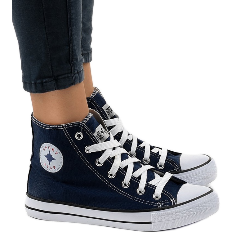 Sneakers alte classiche blu navy DTS8224-4