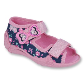 Scarpe per bambini gialle Befado 242P094 blu navy rosa