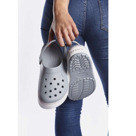 Crocs Piattaforma Crocband Clog 04M rosa grigio chiaro
