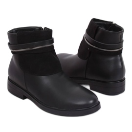 Stivaletti Chelsea neri da donna HFN-2276-2 Nero