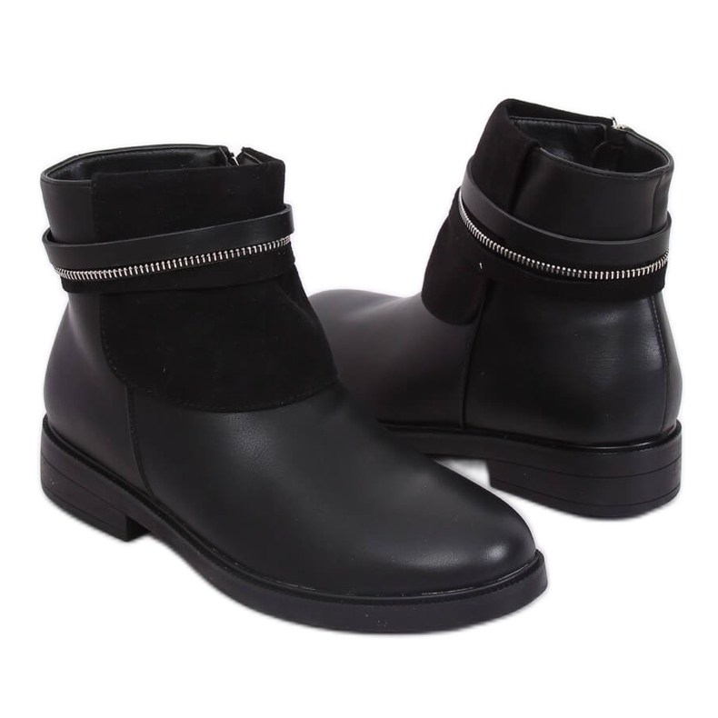 Stivaletti Chelsea neri da donna HFN-2276-2 Nero