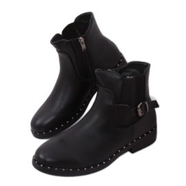 Stivaletti Chelsea neri da donna HFN-2279 Nero
