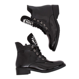 Stivali da donna laccati neri NC866 Black nero
