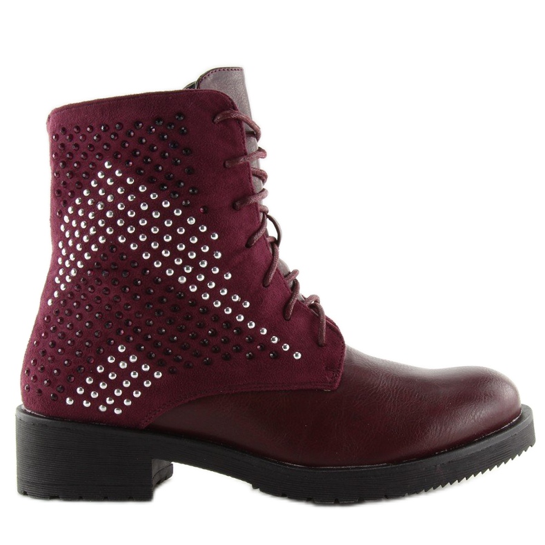 FC-H65 Stivali bordeaux vino da donna rosso