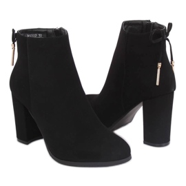 Eleganti stivali neri con tacco alto NS055P Black nero