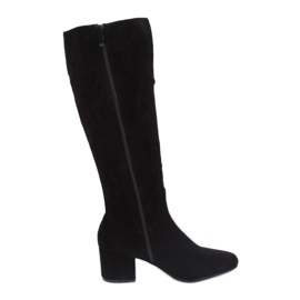 Stivali neri con tacco alto YQ218P Nero