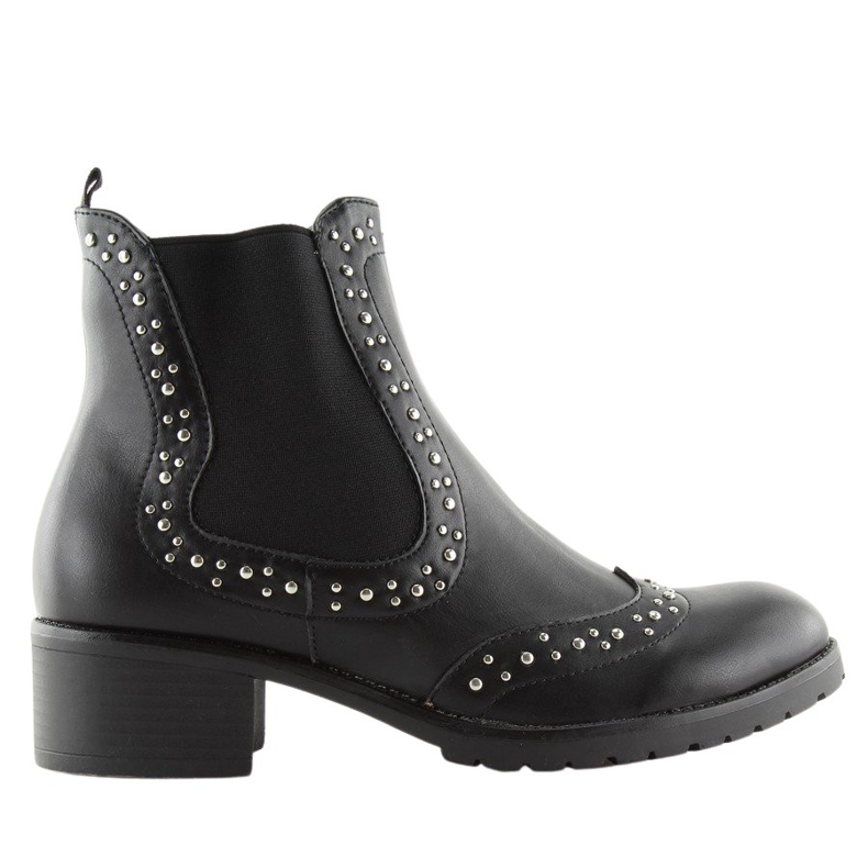 Stivali Jodhpur neri con borchie FC-H63 Black nero