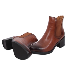 Cammello AT673-6 Stivaletti Chelsea color cammello marrone