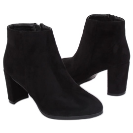 Stivaletti classici neri con tacco alto A6801 Black nero