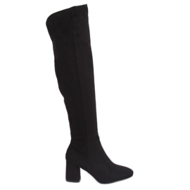Stivali neri con tacco alto YQ215 Nero
