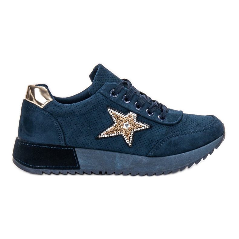 SHELOVET Sneakers in camoscio blu navy