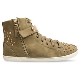 Sneakers Alte Con Borchie G911 Khaki verde