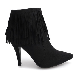 Stivali neri su uno spillo Boho 99-95 Black nero