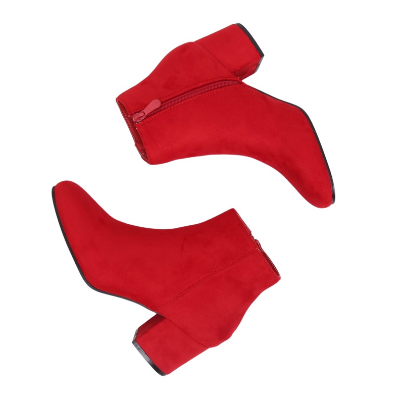 Stivali rossi con tacco basso YQ216P Rosso
