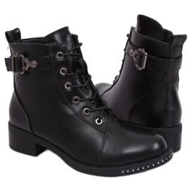Stivaletti stringati neri Y200 Black nero