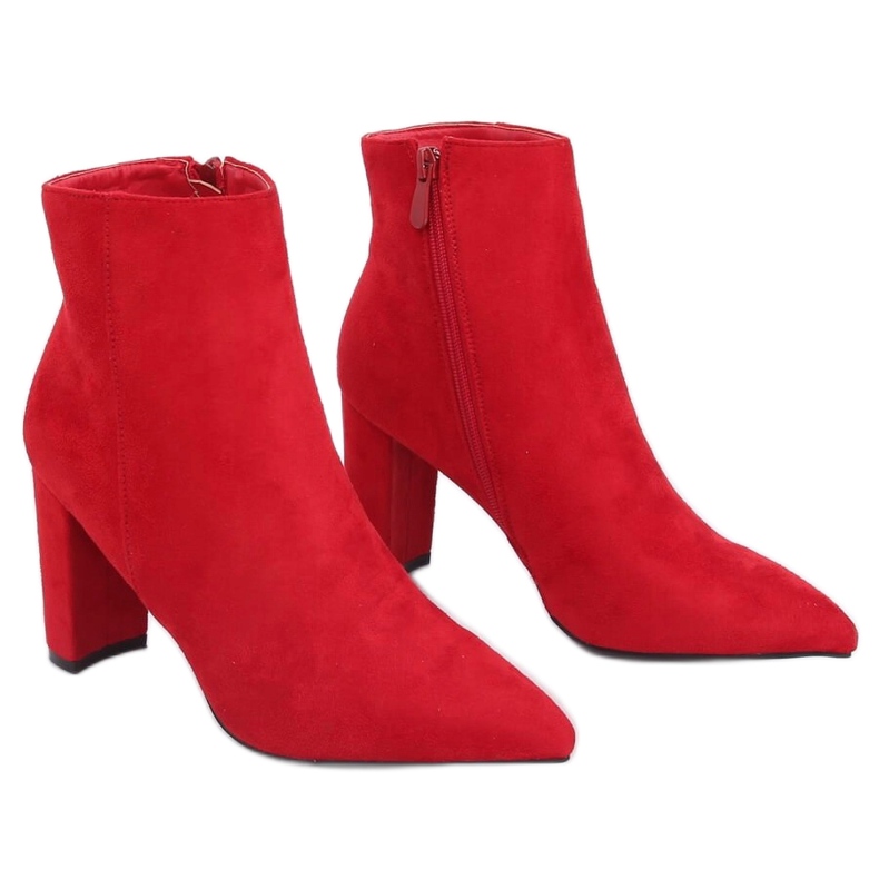Stivali rossi con tacco alto NS039P Rosso