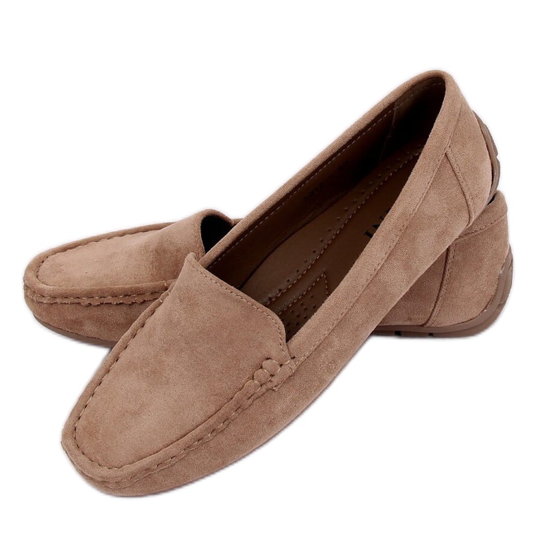 Mocassini da donna beige R812-1 Khaki marrone multicolore