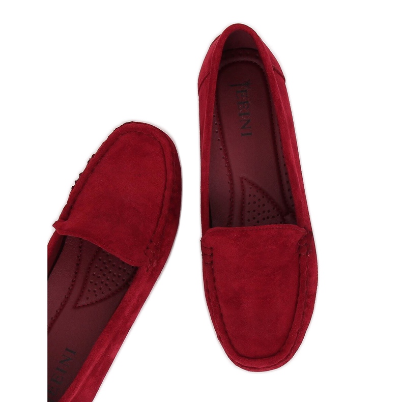 Mocassini da donna bordeaux R812-1 Wine rosso