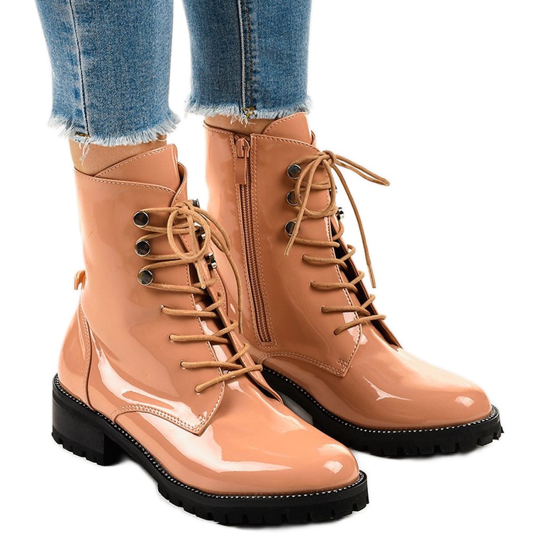 Stivali alti da donna rosa XW37278