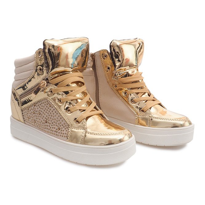 Calde scarpe da ginnastica dorate Y-25 d'oro