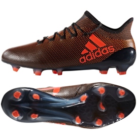 Scarpe adidas X 17.1 Fg M S82288 nere e rosse multicolore nero