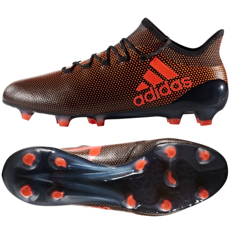 Scarpe adidas X 17.1 Fg M S82288 nere e rosse multicolore nero