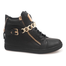 Sneakers Alte Con Cerniera 3346 Nere nero giallo