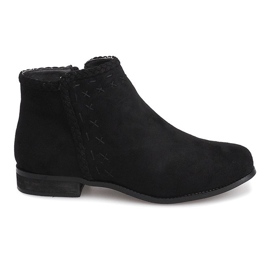 Stivaletti in pelle scamosciata Jodhpur 100-602 Nero
