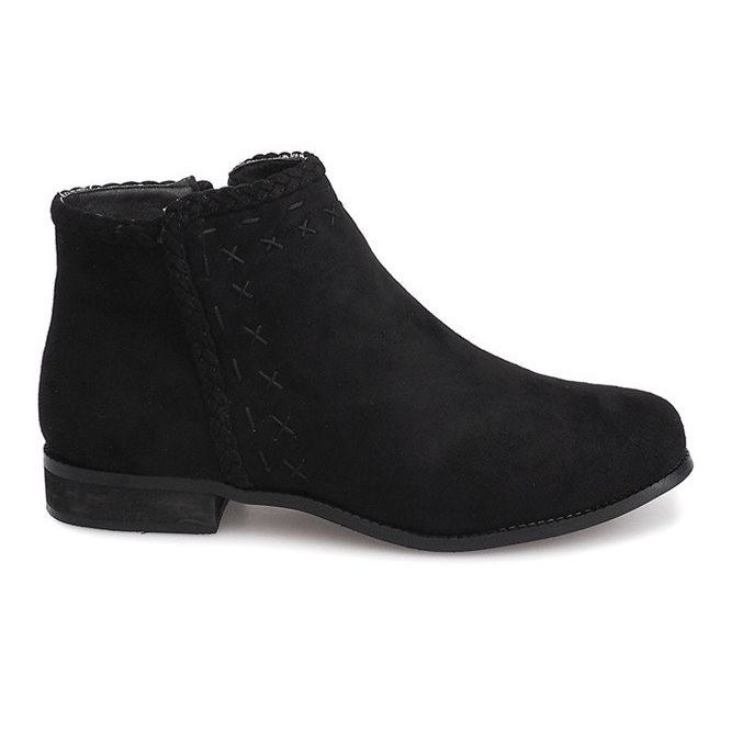 Stivaletti in pelle scamosciata Jodhpur 100-602 Nero