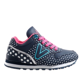 Scarpe sportive blu navy B1573-3 grigio